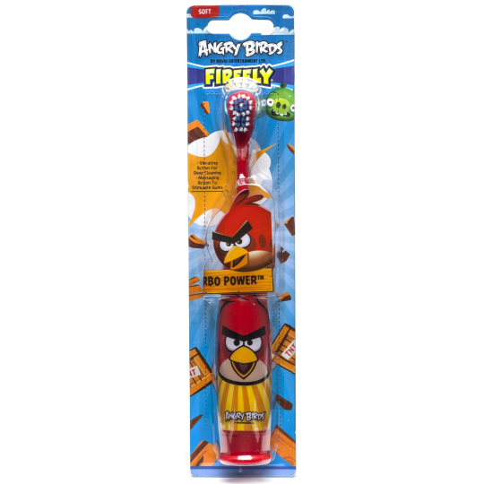 Angry Birds Turbo měkký elektrický kartáček na zuby pro děti