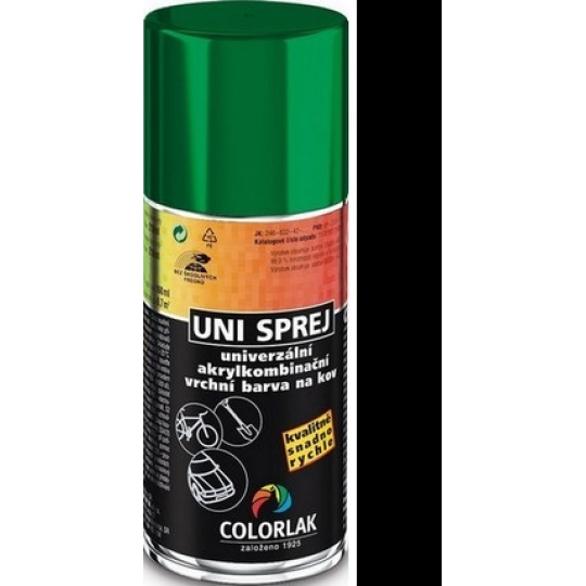 Colorlak Uni univerzální akrylkombinační barva na kov sprej 1999 Černá 160 ml
