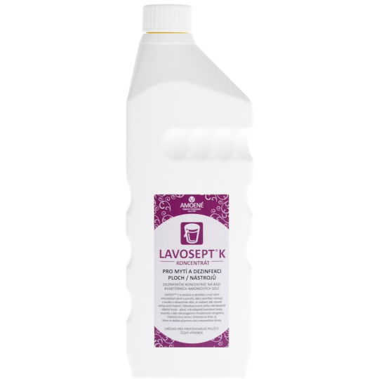 Lavosept K Citron dezinfekce ploch a nástrojů koncentrát na mytí pro profesionální použití více jak 75% alkoholu 500 ml
