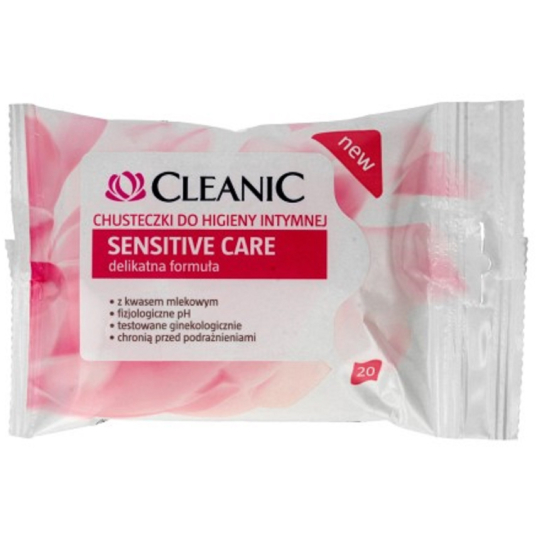 Cleanic Sensitive Care ubrousky pro intimní hygienu s kyselinou mléčnou 20 kusů
