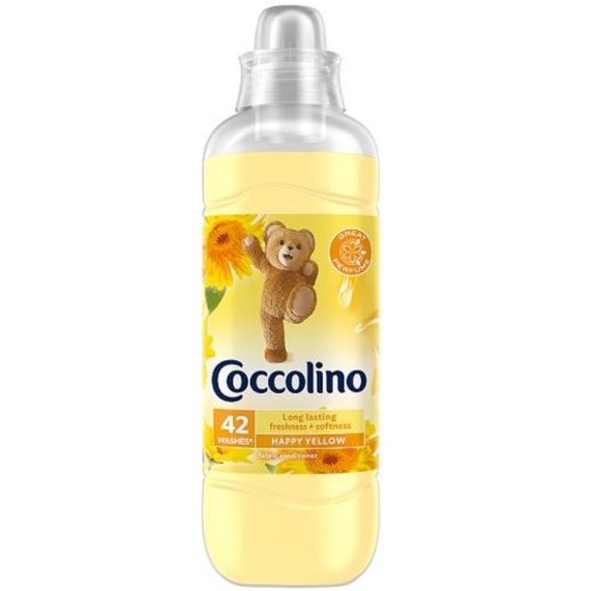 Coccolino Happy Yellow koncentrovaná aviváž s dlouhotrvající vůní po vyprání 42 dávek 1,05 l