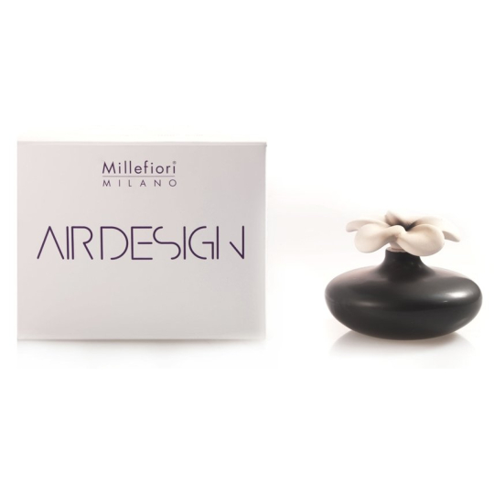 Millefiori Milano Air Design Difuzér nádobka pro vzlínání vůně pomocí porézní vrchní části květina malá černá