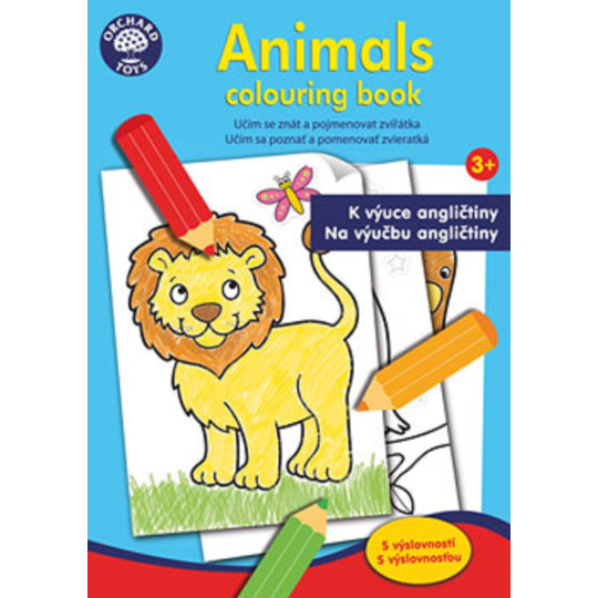 Ditipo Omalovánky Zvířátka k výuce angličtiny pro děti 3+ 24 stran