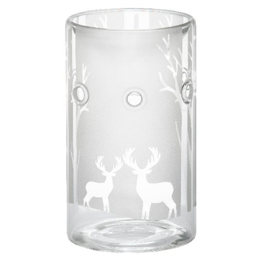 Yankee Candle Winterscape aromalampa z čirého skla a stříbrná 15 x 8 cm