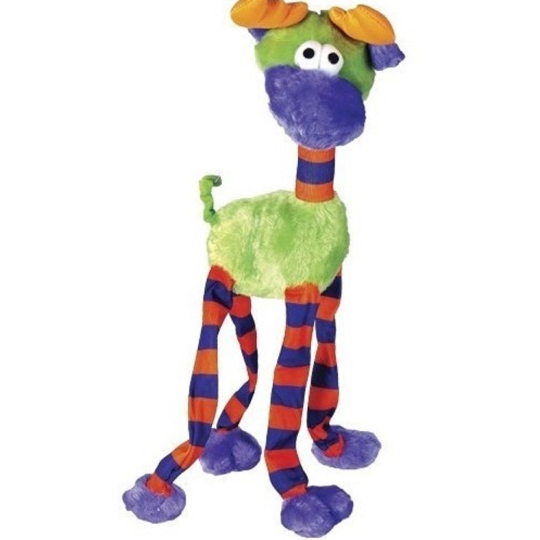 Tommi Plyš Sob fialový s dlouhýma nohama hračka pro psy 48 cm