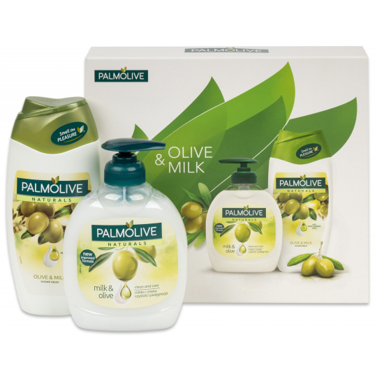 Palmolive Naturals Olive Milk tekuté mýdlo 300 ml + sprchový gel 250 ml, kosmetická sada