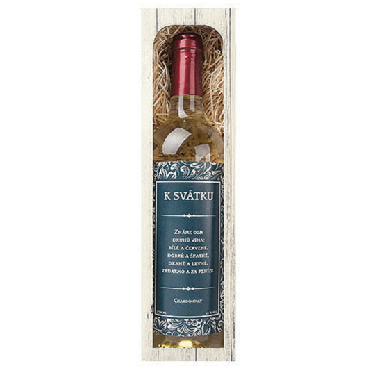 Bohemia Gifts Chardonnay bílé K svátku dárkové víno 750 ml