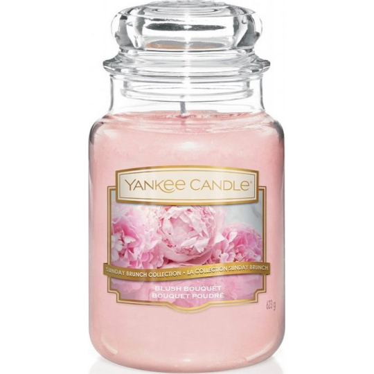 Yankee Candle Blush Bouquet - Růžová kytice vonná svíčka Classic velká sklo 623 g