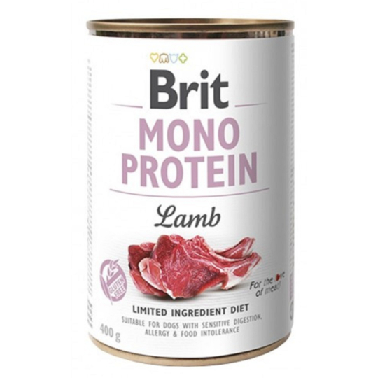 Brit Mono Protein Jehněčí Kompletní krmivo pro psy 400 g