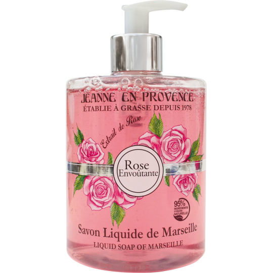Jeanne en Provence Rose Envoutante - Podmanivá růže mycí gel na ruce 500 ml