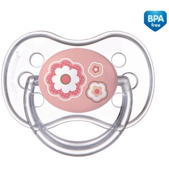 Canpol babies Newborn Baby Šidítko silikonové symetrické růžové pro děti od 0-6 měsíců