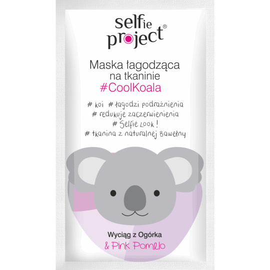Selfie Project CoolKoala zklidňující textilní pleťová maska 15 ml