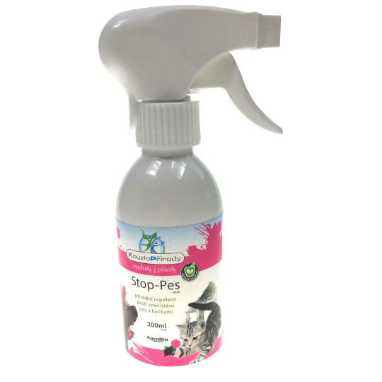 AgroBio Kouzlo Přírody Stop-pes liquid přírodní repelent proti znečištění psy a kočkami rozprašovač 200 ml