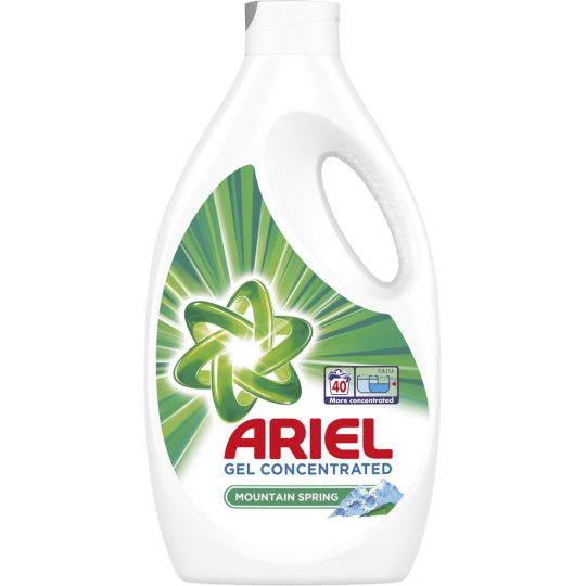 Ariel Mountain Spring tekutý prací gel pro čisté a voňavé prádlo bez skvrn 40 dávek 2,2 l