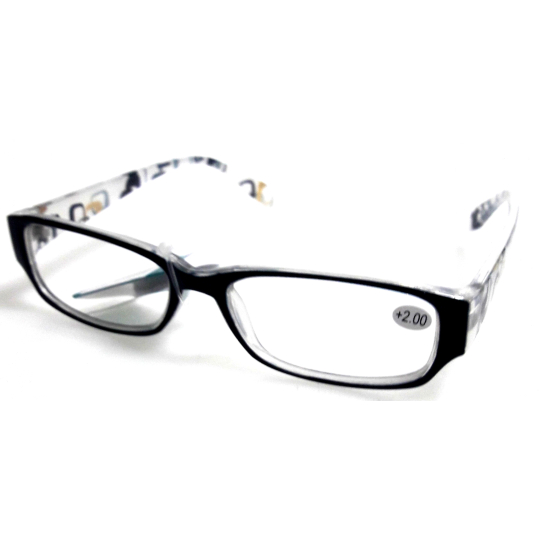 Berkeley Čtecí dioprtické brýle +2,5 plast černé, stranice s obdelníky 1 kus MC2084