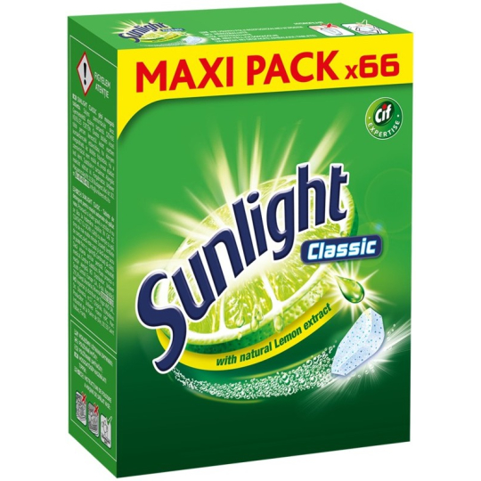 Sunlight Classic Regular tablety do myčky nádobí 66 kusů