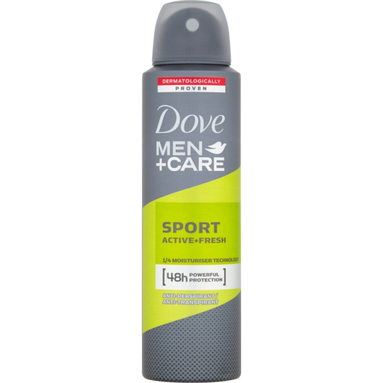 Dove Men + Care Sport Active + Fresh antiperspirant deodorant sprej pro muže 150 ml