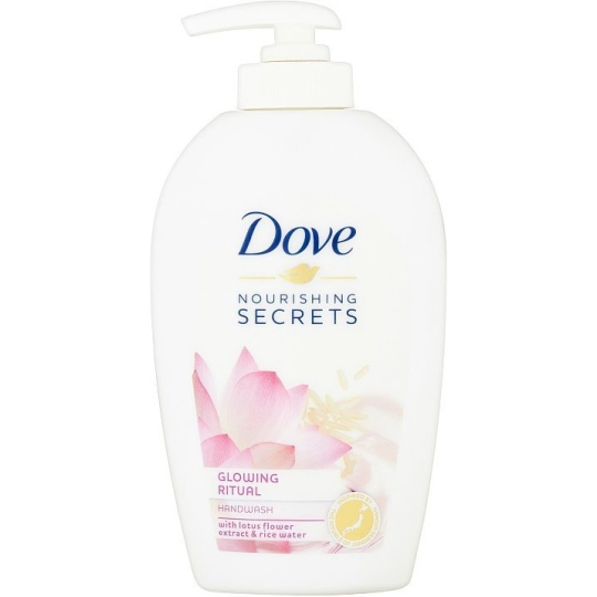 Dove Nourishing Secrets Rozzařující Rituál Lotosový květ a rýžová voda tekuté mýdlo s dávkovačem 250 ml