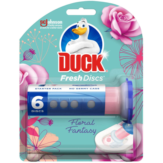 Duck Fresh Discs Floral Fantasy WC gel pro hygienickou čistotu a svěžest Vaší toalety 36 ml