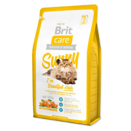 Brit Care Cat Rýže + Losos superprémiové hypoalergenní kompletní krmivo pro dospělé kočky 2 kg