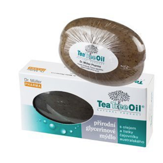 Dr. Müller Tea Tree Oil mýdlo s lístky čajovníku australského 90 g