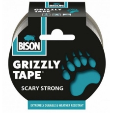 Bison Grizzly Tape lepicí páska opravná stříbrná, šíře pásky: 50 mm s návinem o délce 10 m