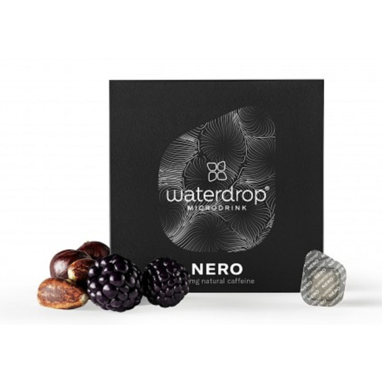 Waterdrop NERO - a zůstaň nabitý, Ostružina, kolový ořech, guarana microdrink energické nakopnutí 12 kapslí