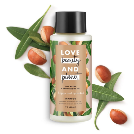 Love Beauty & Planet Bambucké máslo a santalé dřevo hydratační šampon pro suché vlasy 400 ml