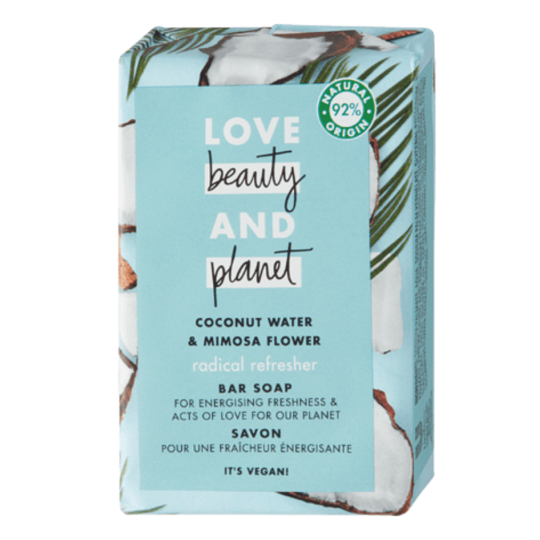 Love Beauty & Planet Kokosová voda a květiny Mimózy toaletní tuhé mýdlo 100 g