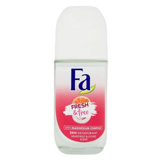 Fa Fresh & Free Grapefruit & Lychee 24h kuličkový deodorant roll-on pro ženy 50 ml