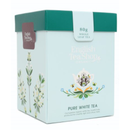 English Tea Shop Bio Bílý čaj sypaný 80 g + dřevěná odměrka se sponou