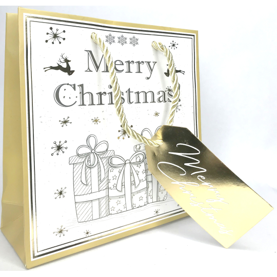 Epee Dárková papírová taška 17 x 17 x 9 cm Vánoční Merry Christmas dárky CD LUX malá