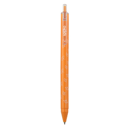 Spoko Flora kuličkové pero, oranžové, modrá náplň, 0,5 mm