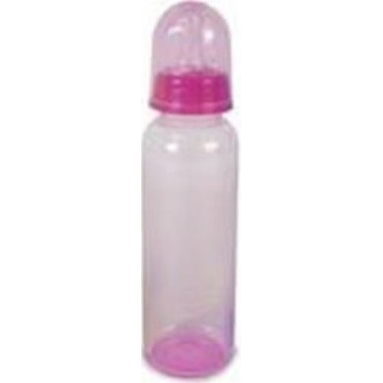 First Steps Transparent 0+ kojenecká láhev Růžová 250 ml