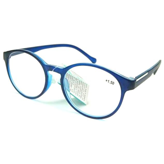 Berkeley Čtecí dioptrické brýle +1,5 plast modročerné, kulaté skla 1 kus MC2182