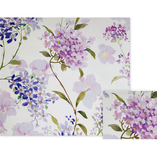Nekupto Dárkový balicí papír 70 x 150 cm Fialové květy