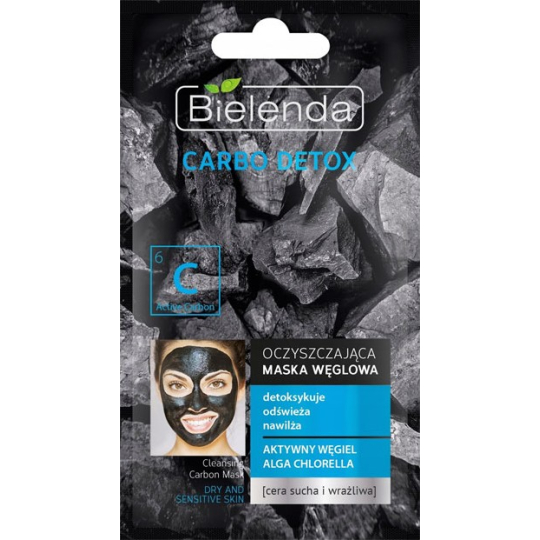 Bielenda Carbo Detox čistící a detoxikační maska pro suchou a citlivou pleť 8 g