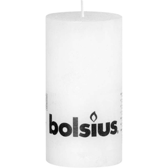 Bolsius Rustic svíčka bílá válec 68 x 130 mm