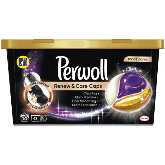 Perwoll Renew & Care Caps kapsle na praní černého prádla 10 dávek 145 g