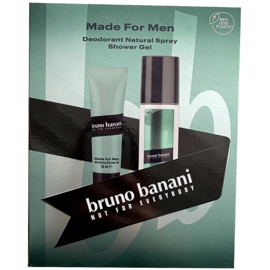 Bruno Banani Made parfémovaný deodorant sklo pro muže 75 ml + sprchový gel 50 ml, dárková sada pro muže