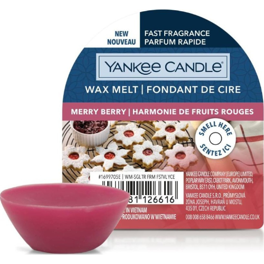 Yankee Candle Merry Berry - Linecké cukroví vonný vosk do aromalampy 22 g