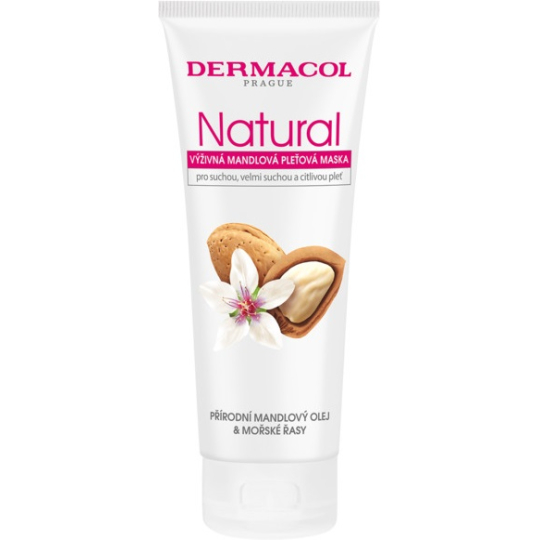 Dermacol Natural výživná mandlová pleťová maska pro velmi suchou a citlivou pleť 100 ml