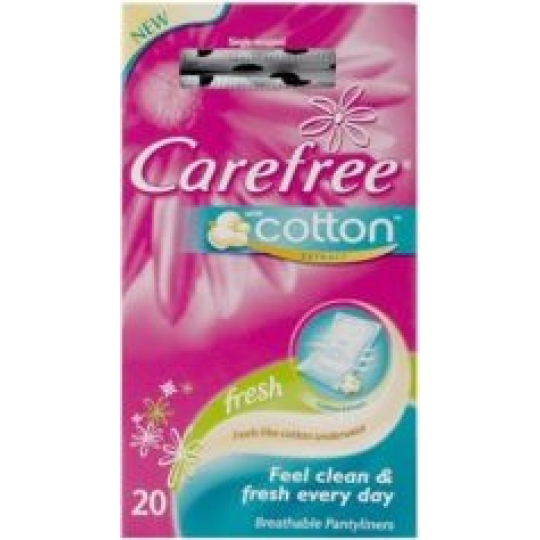Carefree Slip Cotton Fresh intimní vložky 20 kusů