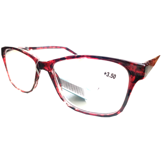 Berkeley Čtecí dioptrické brýle +1,5 plast mourovaté červené 1 kus MC2224