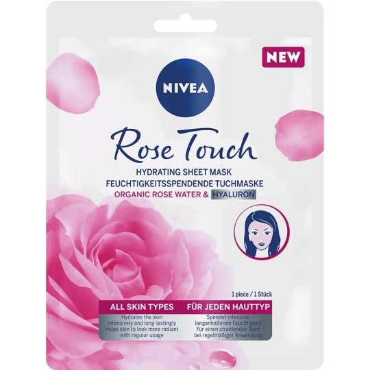 Nivea Rose Touch textilní pleťová maska 1 kus