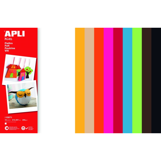 Apli Filc mix barev 210 x 297 mm 10 listů