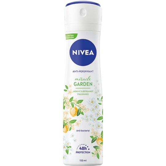 Nivea Miracle Garden Jasmine & Bergamot 48h antiperspirant deodorant sprej pro ženy 150 ml