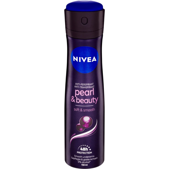 Nivea Pearl & Beauty Black antiperspirant deodorant sprej pro ženy 150 ml