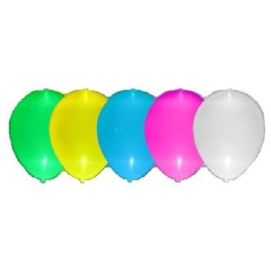 Balónek LED svítící mix barev 30 cm 5 kusů