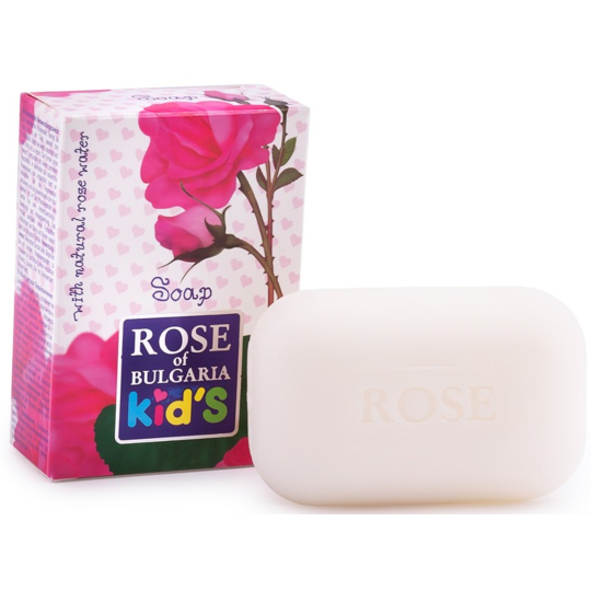 Rose of Bulgaria toaletní mýdlo s růžovou vodou pro děti 100 g